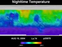 Orbit 25979nighttime surface temperature map
