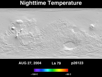 Orbit 26123nighttime surface temperature map