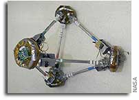 NASA tests shape-shifting robot pyramid for nanotech swarms