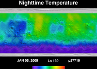 Orbit 27719nighttime surface temperature map