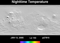 Orbit 27815nighttime surface temperature map