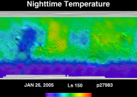 Orbit 27983nighttime surface temperature map