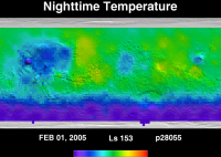 Orbit 28055nighttime surface temperature map