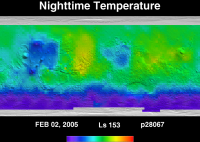 Orbit 28067nighttime surface temperature map