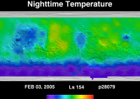 Orbit 28079nighttime surface temperature map