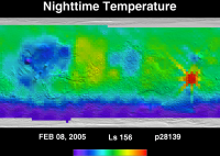 Orbit 28139nighttime surface temperature map