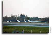 Steve Fossett and the GlobalFlyer Depart From NASA’s Kennedy Space Center Runway