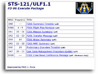 NASA STS-121/ULF1.1 FD 06 Execute Package