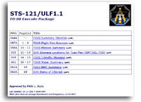 NASA STS-121/ULF1.1 FD 08 Execute Package