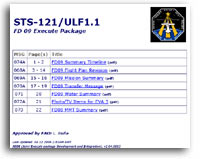 NASA STS-121/ULF1.1 FD 09 Execute Package