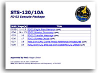 NASA STS-120 Execute Package FD 06