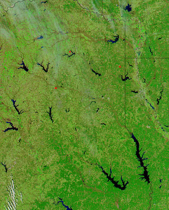 NASA MODIS Image of the Day: January 24, 2007 – Floods in the Southern United States