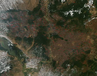 NASA MODIS Image of the Day: January 26, 2007 – Fires in Southeast Asia
