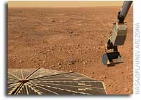 NASA Mars Phoenix  Lander Collects Icy Soil But Needs To Work On Delivery