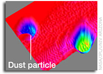 NASA Mars Phoenix Microscope Takes First Image of Martian Dust Particle