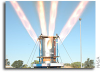 NASA Conducts Full Scale Test Firing of Orion Jettison Motor