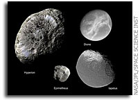 Cassini Finds Mingling Moons May Share a Dark Past