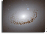 Stunning Backlit Dust in a Giant Galaxy