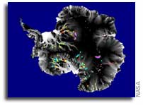 Map Characterizes Active Lakes Below Antarctic Ice