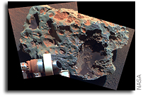‘Block Island’ Meteorite on Mars, Sol 1961 (False Color)
