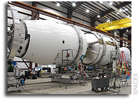 SpaceX Announces Final Arrival of Falcon 9 Flight Hardware at Cape Canaveral in Preparation for Inaugural Launch