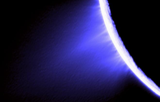 Spontaneous Formation of Geysers At Only One Pole On Enceladus' Ice Shell