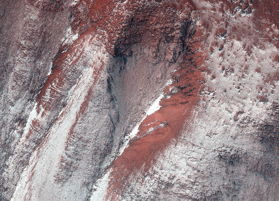 Frosty Gullies on Mars