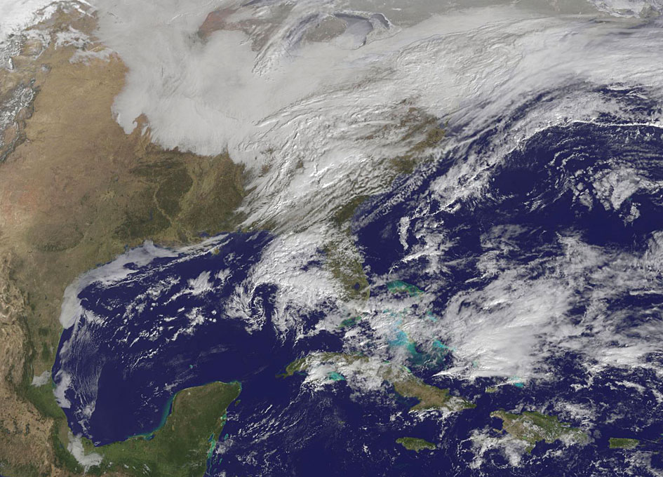 Record Breaking New England Winter Storm Observed From Space