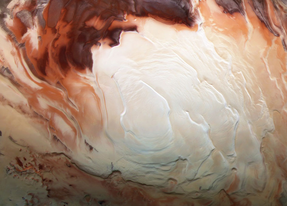 Cappuccino Swirls at Mars’ South Pole