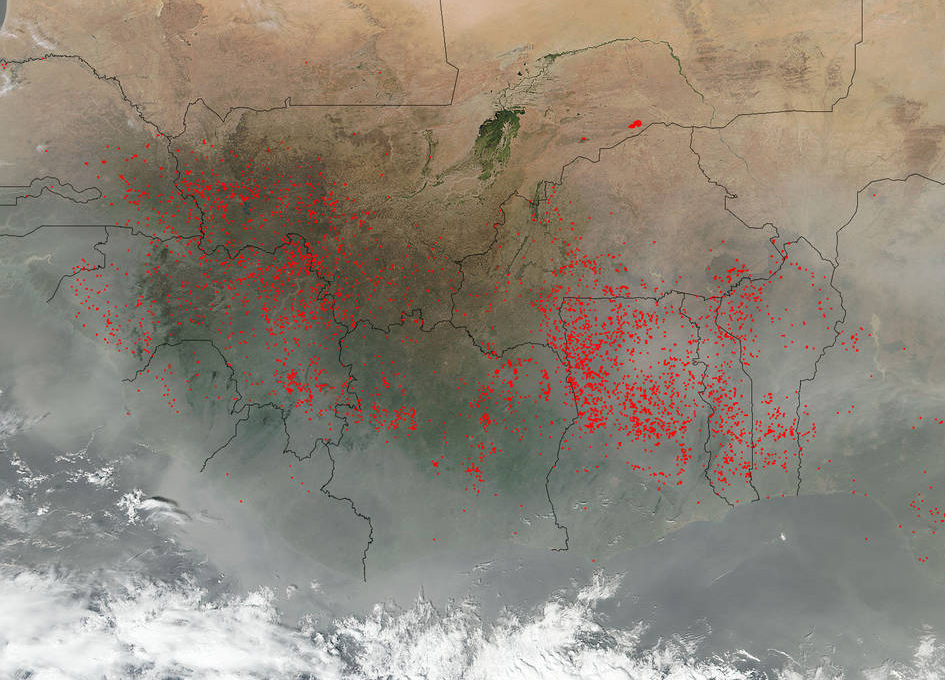 Dust, Fires, and Smoke Across Western Africa