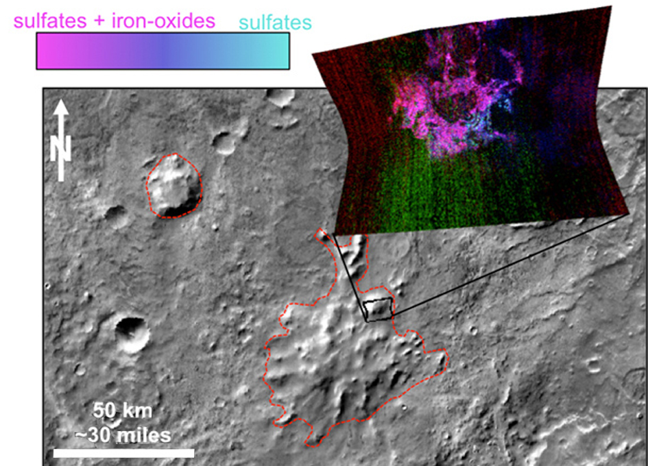 Clues about Volcanoes Under Ice on Ancient Mars