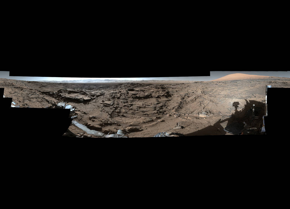 Full-Circle Vista from Naukluft Plateau on Mars