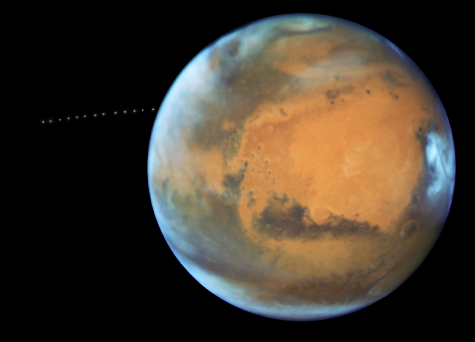 Phobos Photobombed Mars While Hubble Was Watching