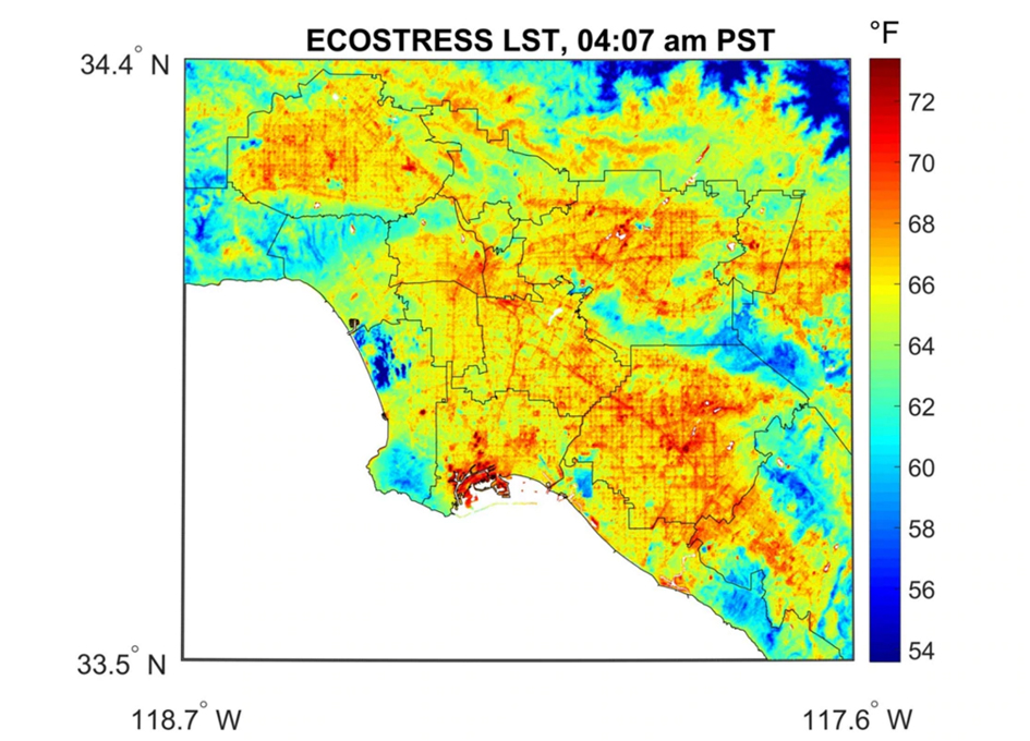 ECOSTRESS Maps LA’s Hot Spots