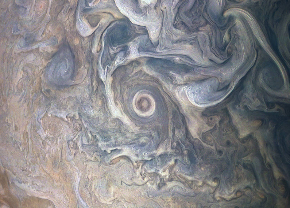 Jupiter’s Swirling Cloudscape