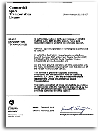 Yes, You Need A Government Permit To Send A Sports Car Into Space