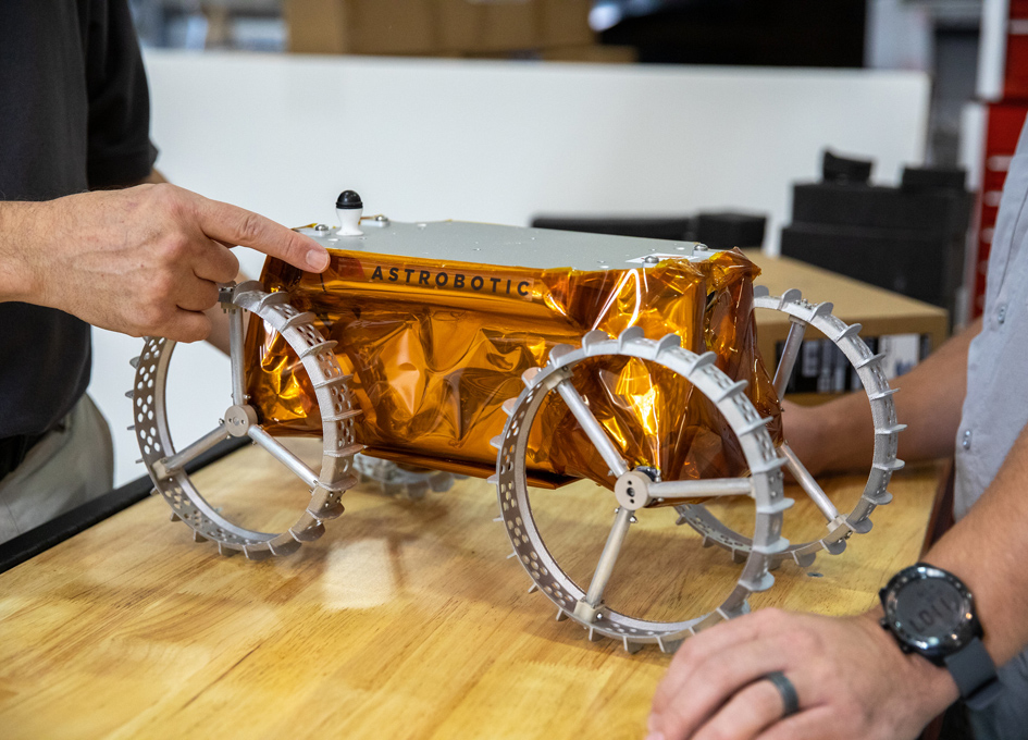 Astrobotic CubeRover Prepared For Regolith Testing