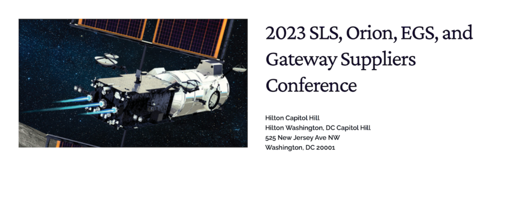 2023 SLS, Orion, EGS, and Gateway Suppliers Conference